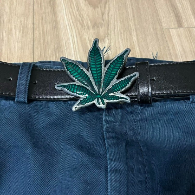 0437 - Weed Plant Buckle Belt - Image 4