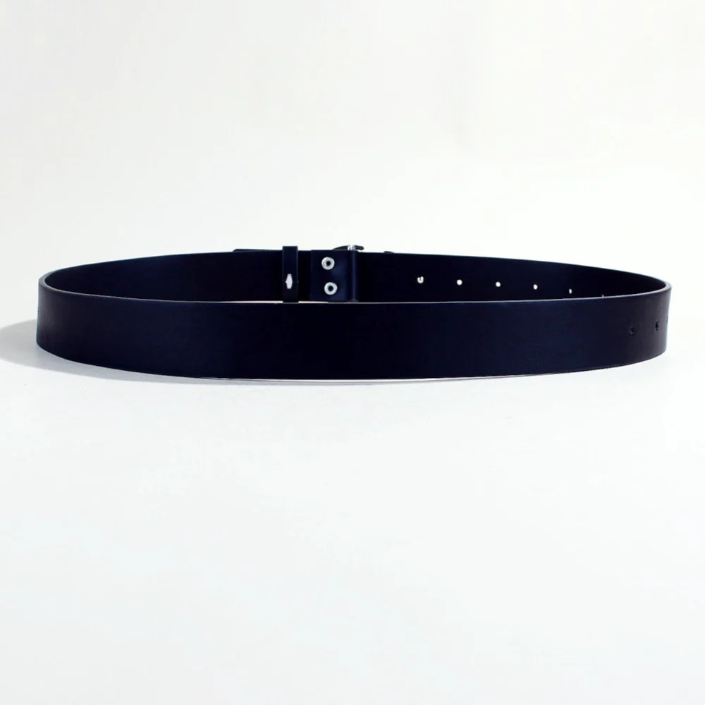 0486 - Y2K Buckle Black Belt - Image 4