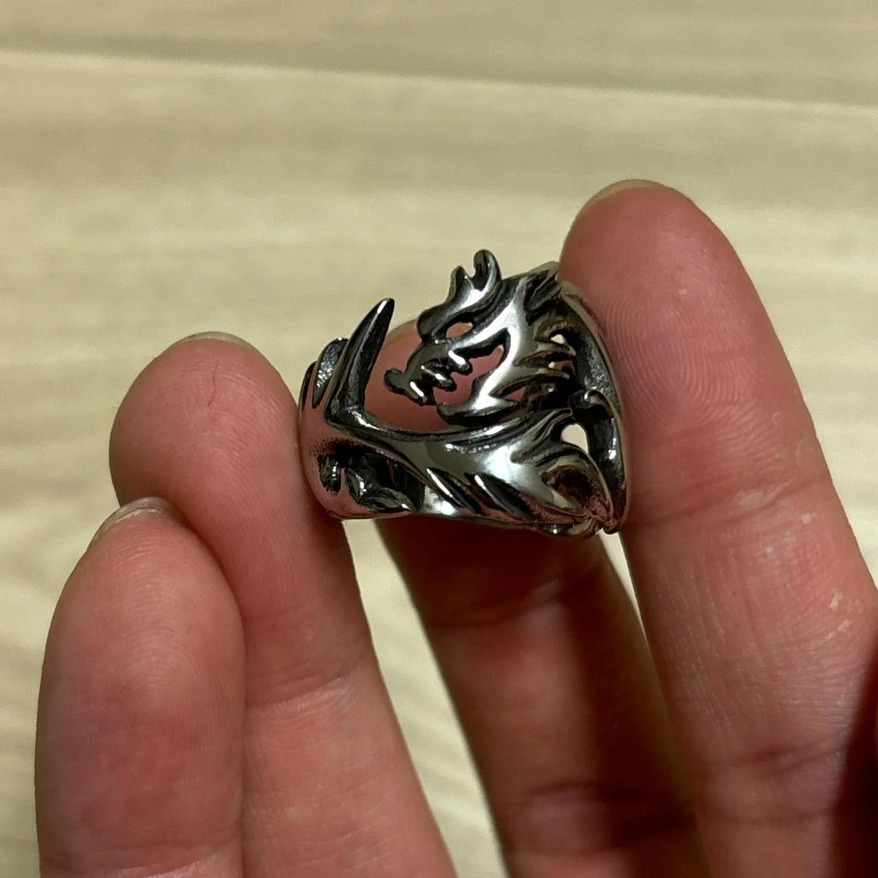 0564 - Dragon Stainless Steel Ring - Image 5