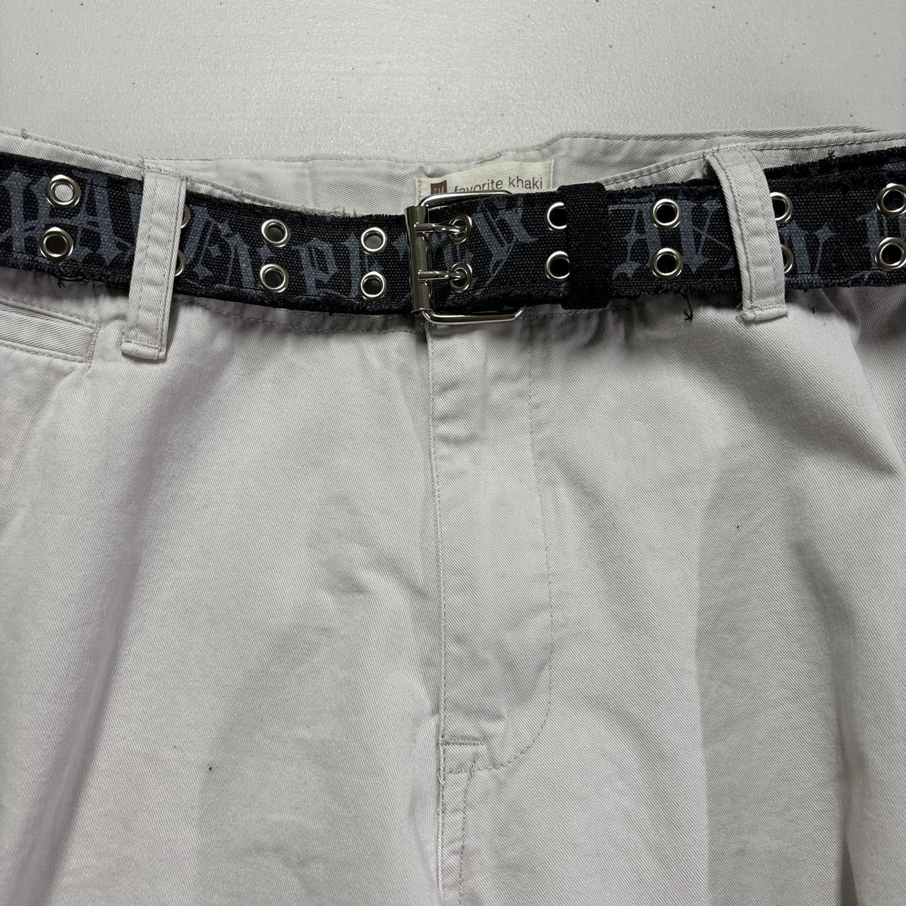 0572 - Dark Graffiti Letters Distressed Belt - Image 4
