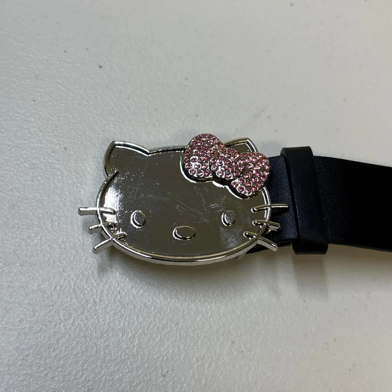 0632 - Rhinestone Hello Kitty Belt (black) - Image 2