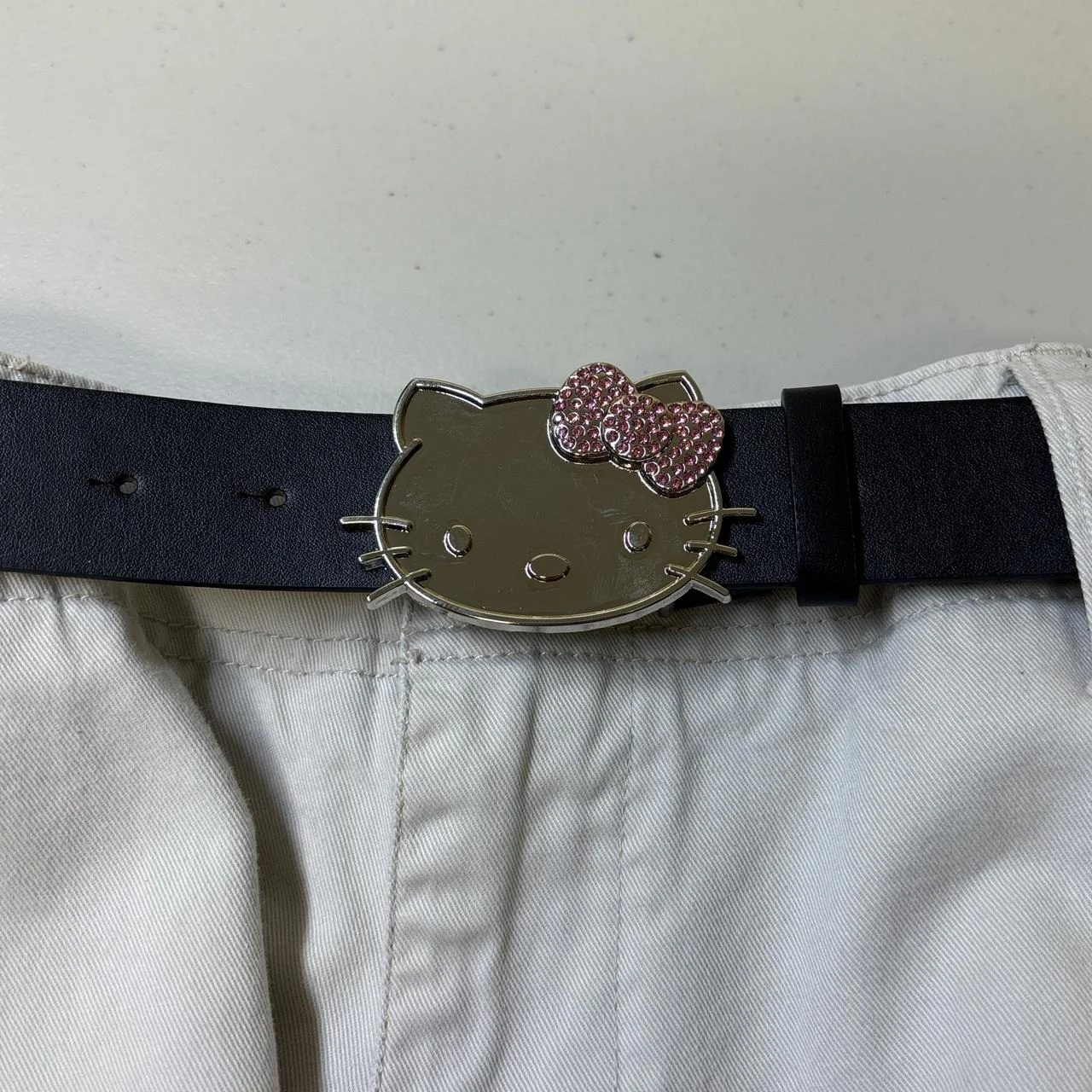 0632 - Rhinestone Hello Kitty Belt (black) - Image 6