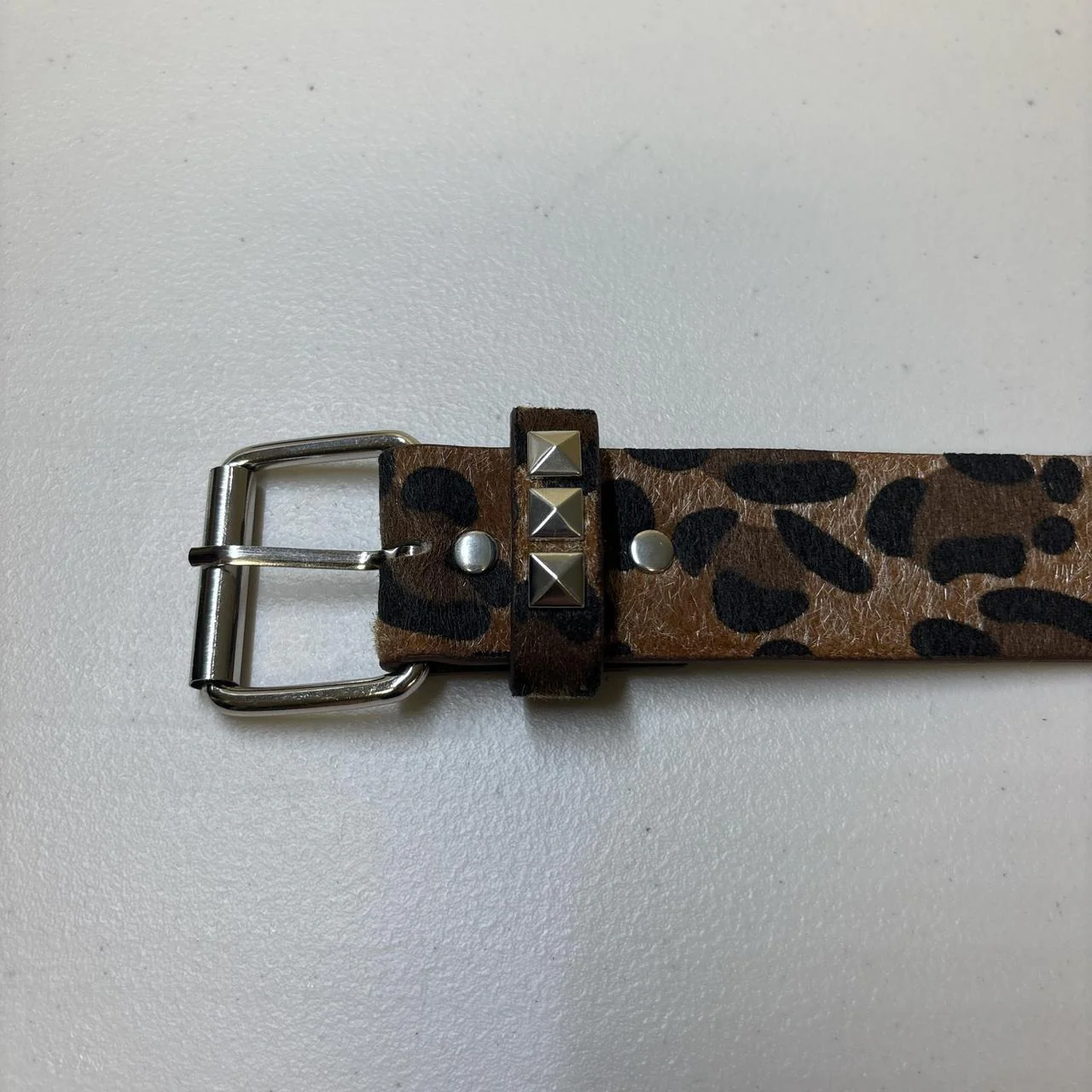 0640 - Brown Cheetah Studded Belt - Image 2