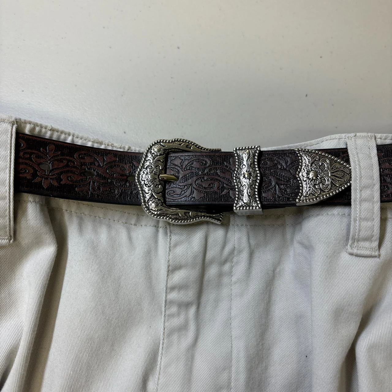 0661 - Western Gothic Floral Buckle Belt - Image 5