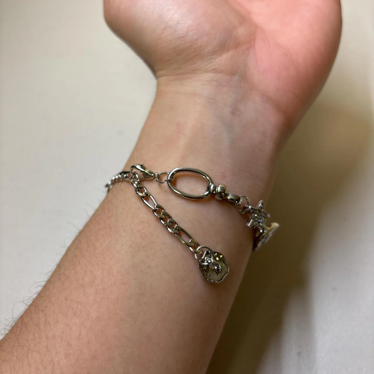 0681 - Y2K Charms Silver Bracelet - Image 7