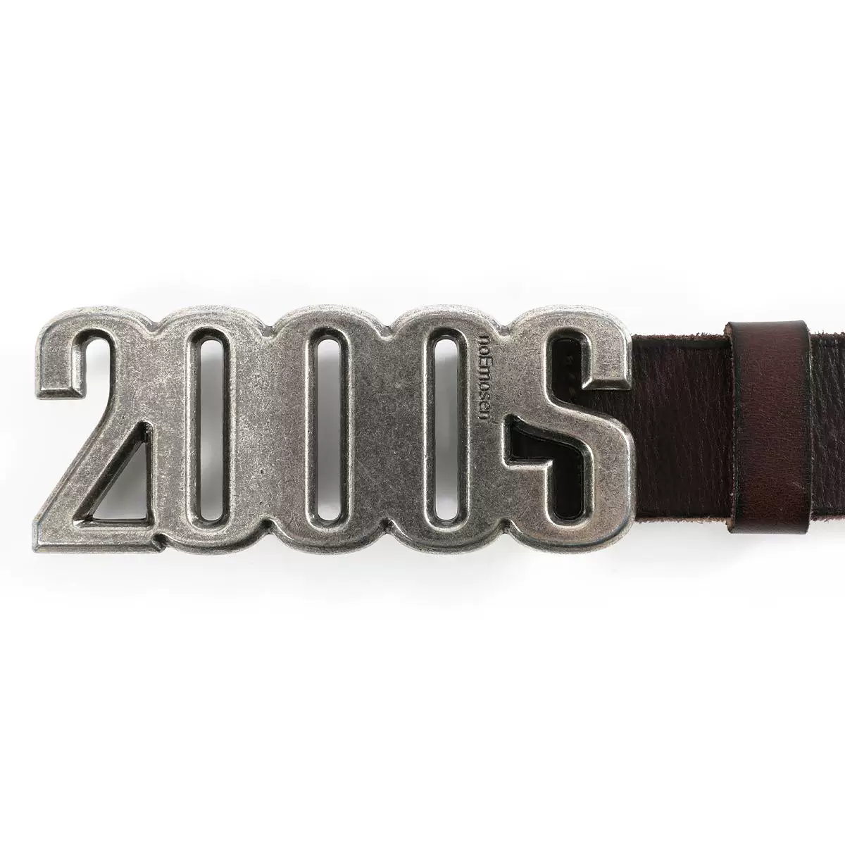 2000s Logo Leather Belt - Image 2