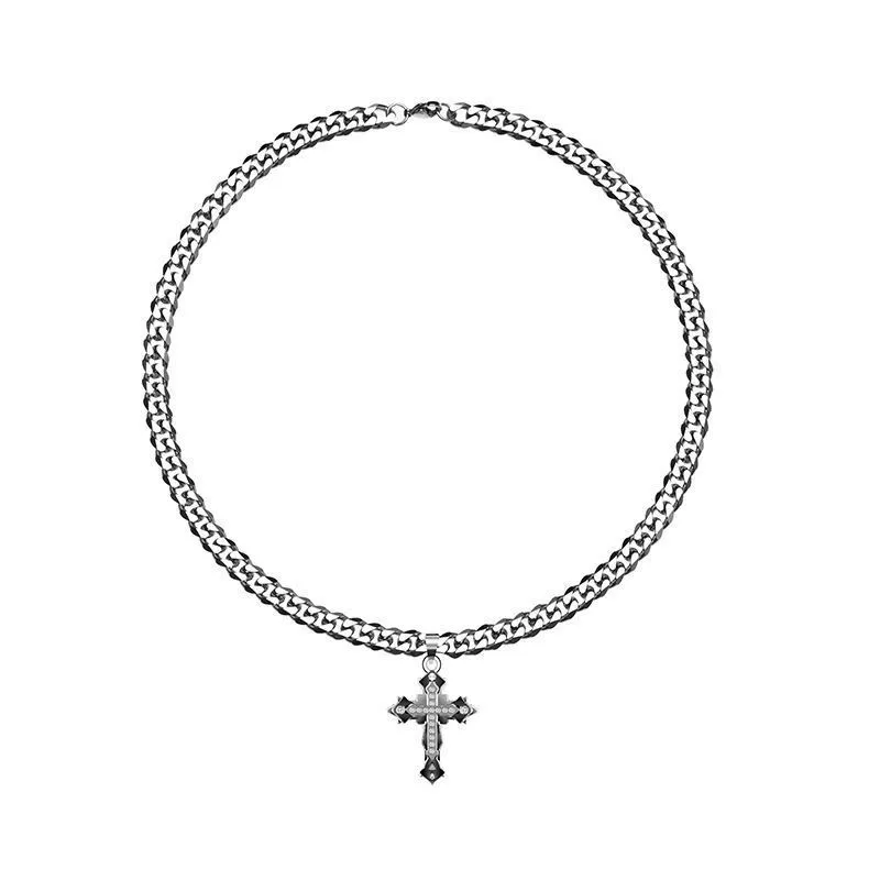 3D Shining Cuban Cross Necklace - Image 3