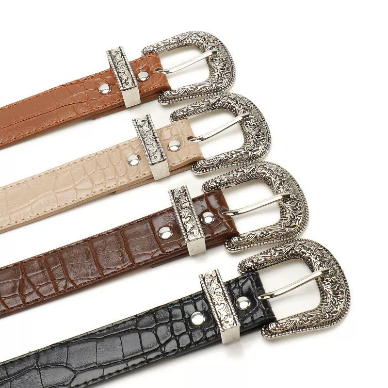 Crocodile Western Buckle Belt - Image 4