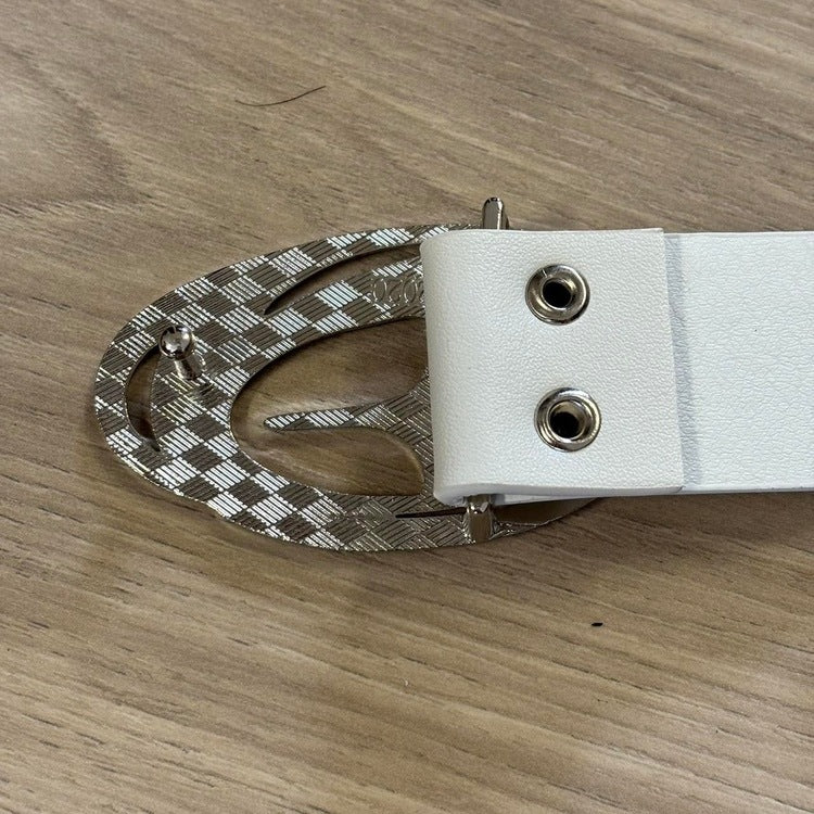 0064 - Star Moon Buckle Belt (White) - Image 3