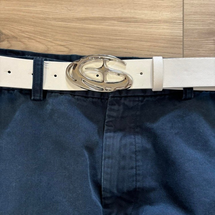 0064 - Star Moon Buckle Belt (White) - Image 4
