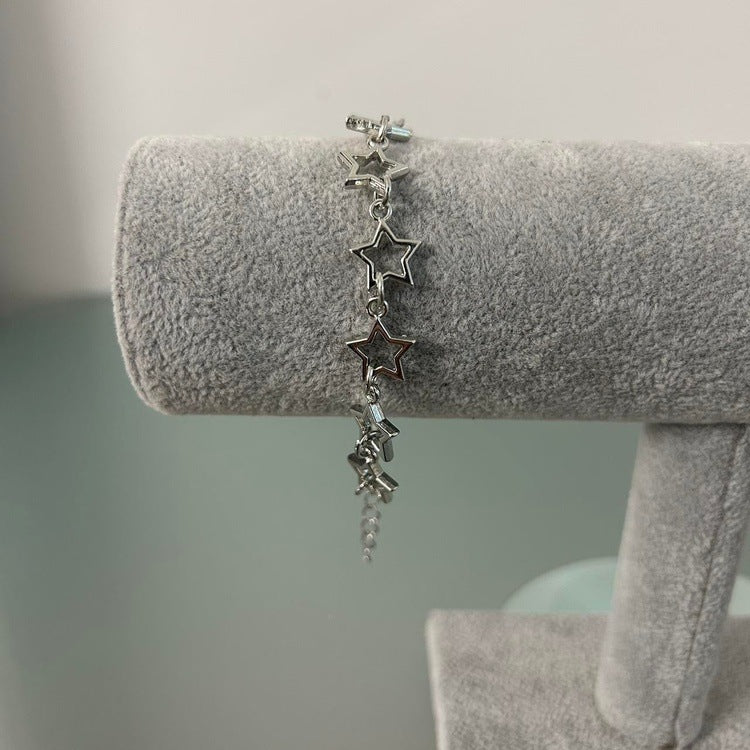 0263 - Y2K Silver Star Bracelet - Image 3