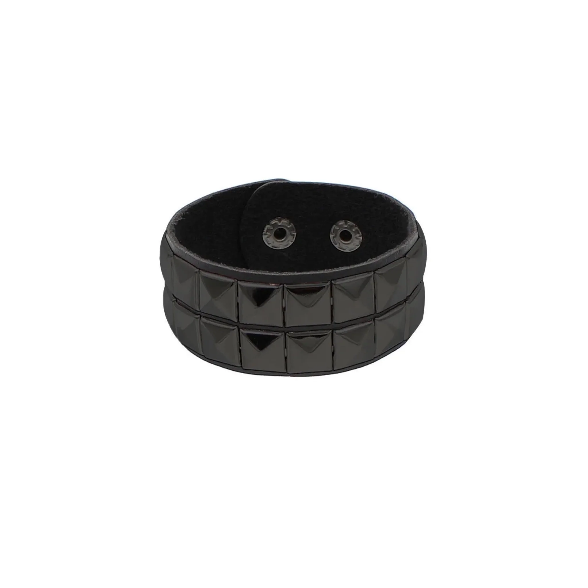 Black Pyramid Studded Bracelet - Image 2