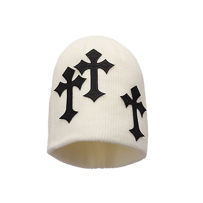 Cross Patch Knitted Beanie - Image 3