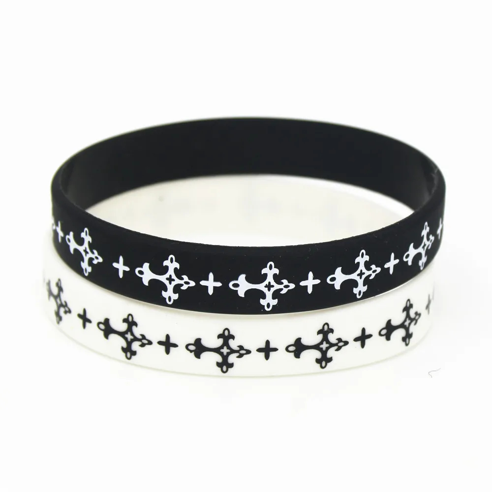 Cross Silicone Rubber Bracelet - Image 2