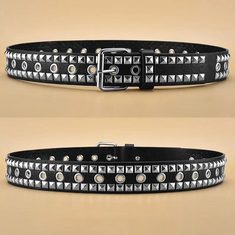 Double Row Rivet Studded Belt - Image 7