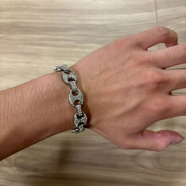 0194 - Sparkling Mariner Link Bracelet (Silver) - Image 3