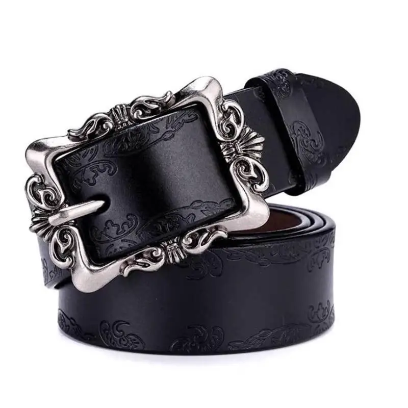 Gothic Buckle Genuine Leather Belt - Image 3
