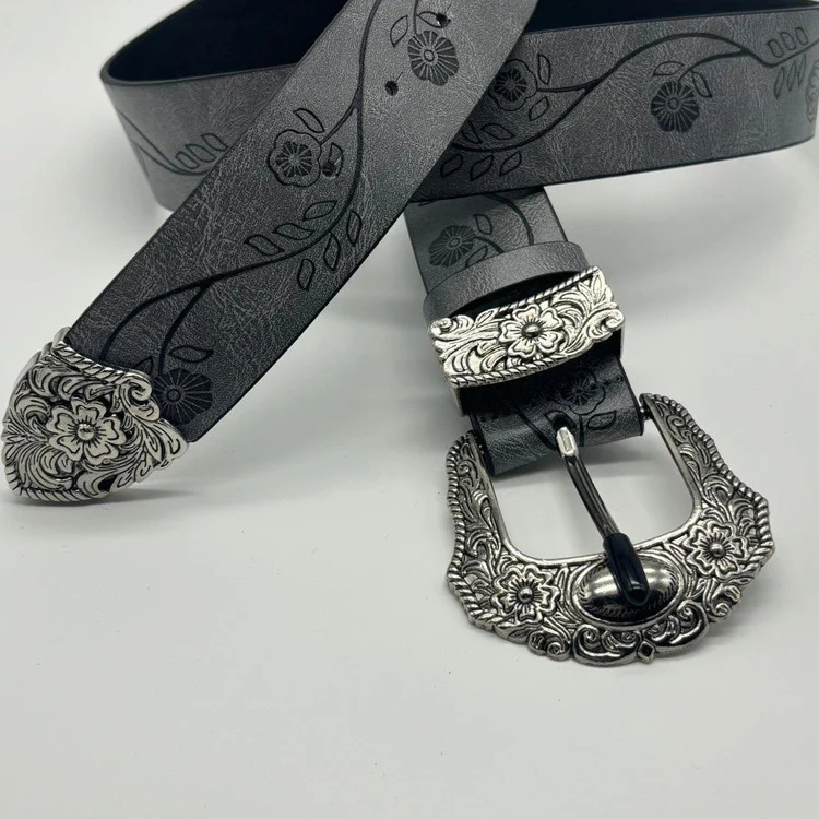0123 - Y2K Gothic Buckle Belt (gray) - Image 3