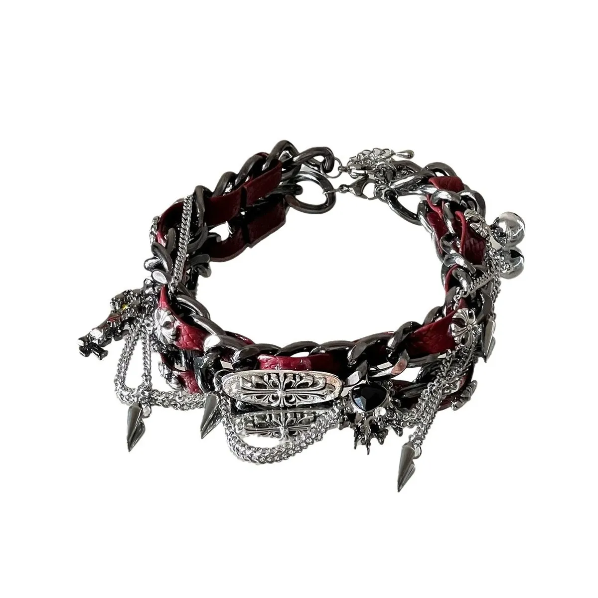 Phantom Layered Leather Choker