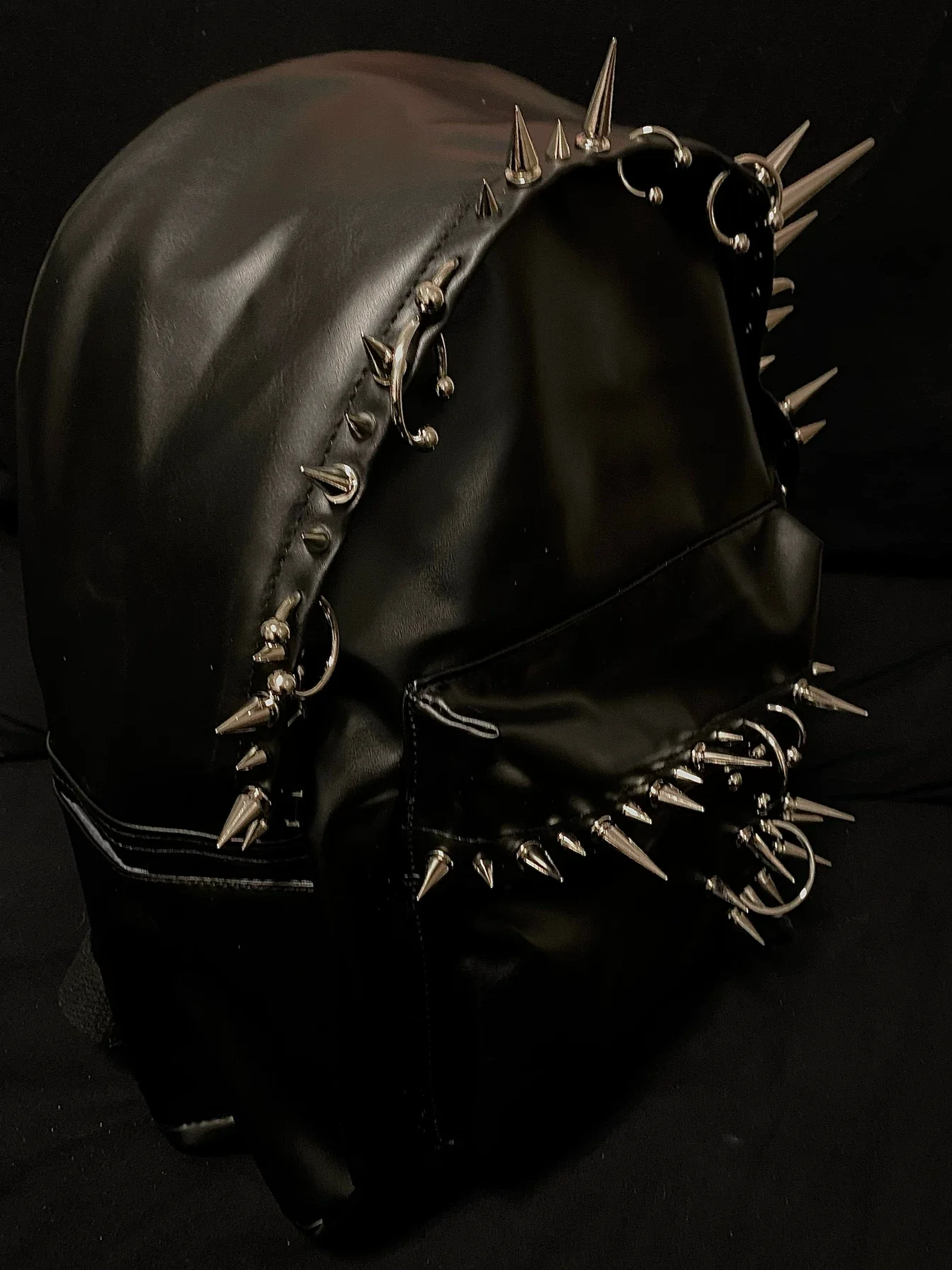 Pierced Leather Backpack - Image 4