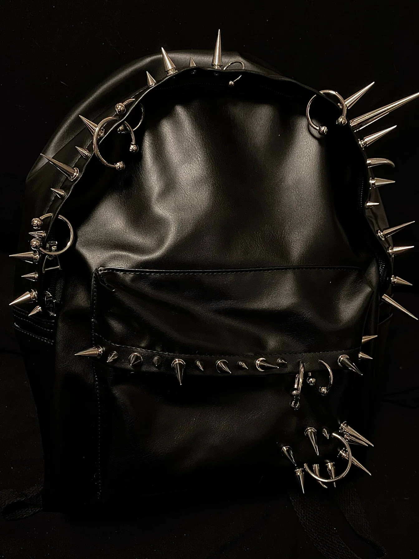 Pierced Leather Backpack - Image 5