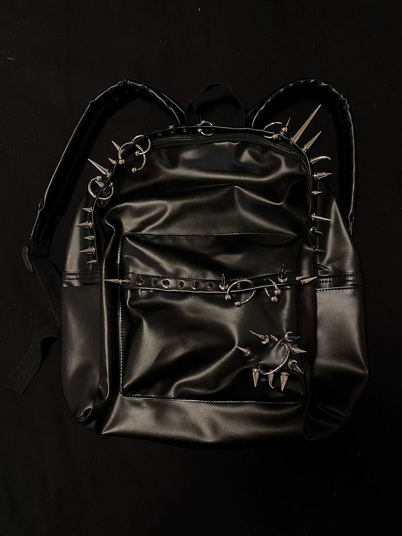 Pierced Leather Backpack - Image 6