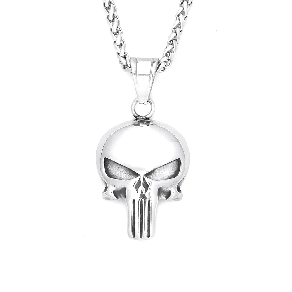 Punisher Skull Steel Necklace