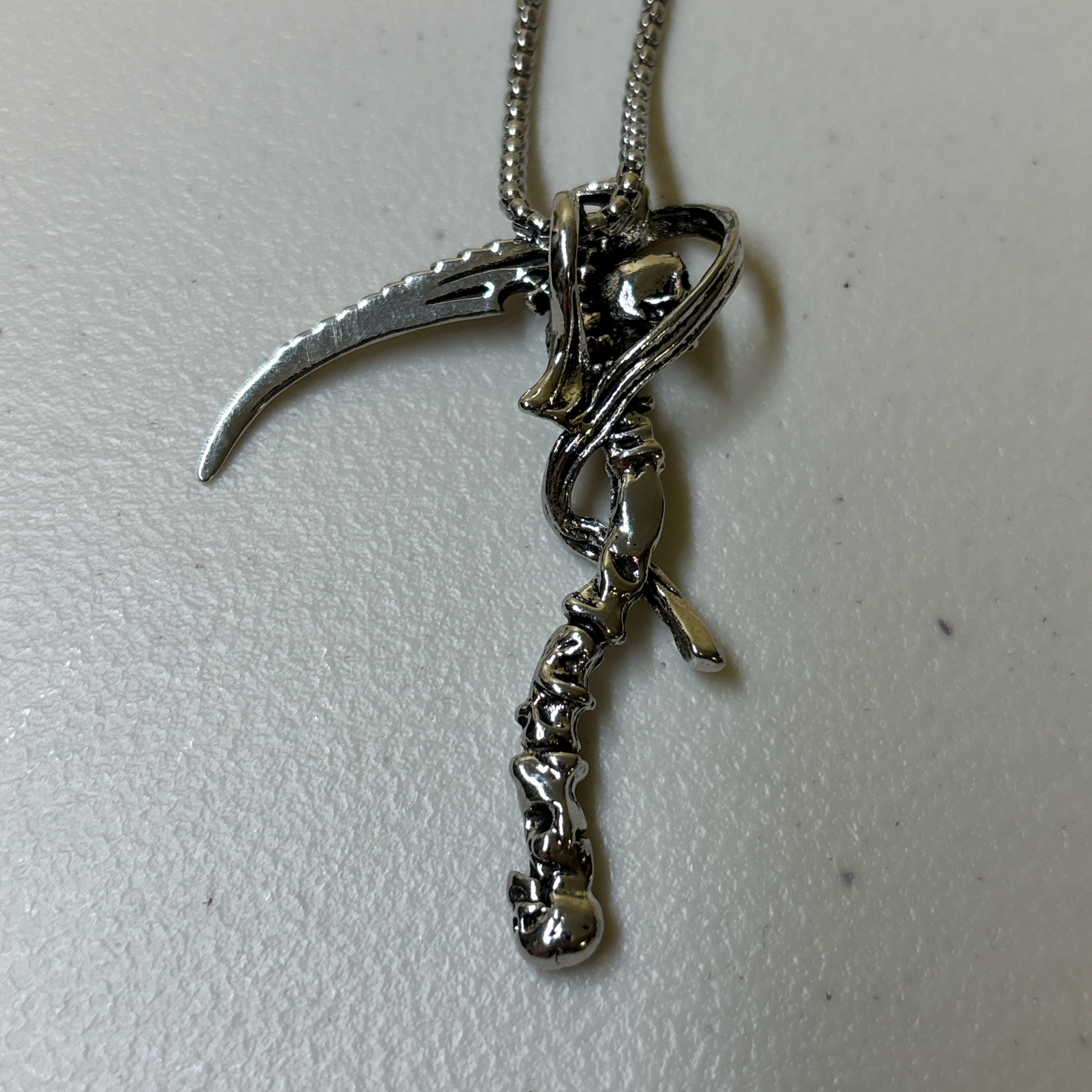 0216 - Skeleton Scythe Necklace - Image 2