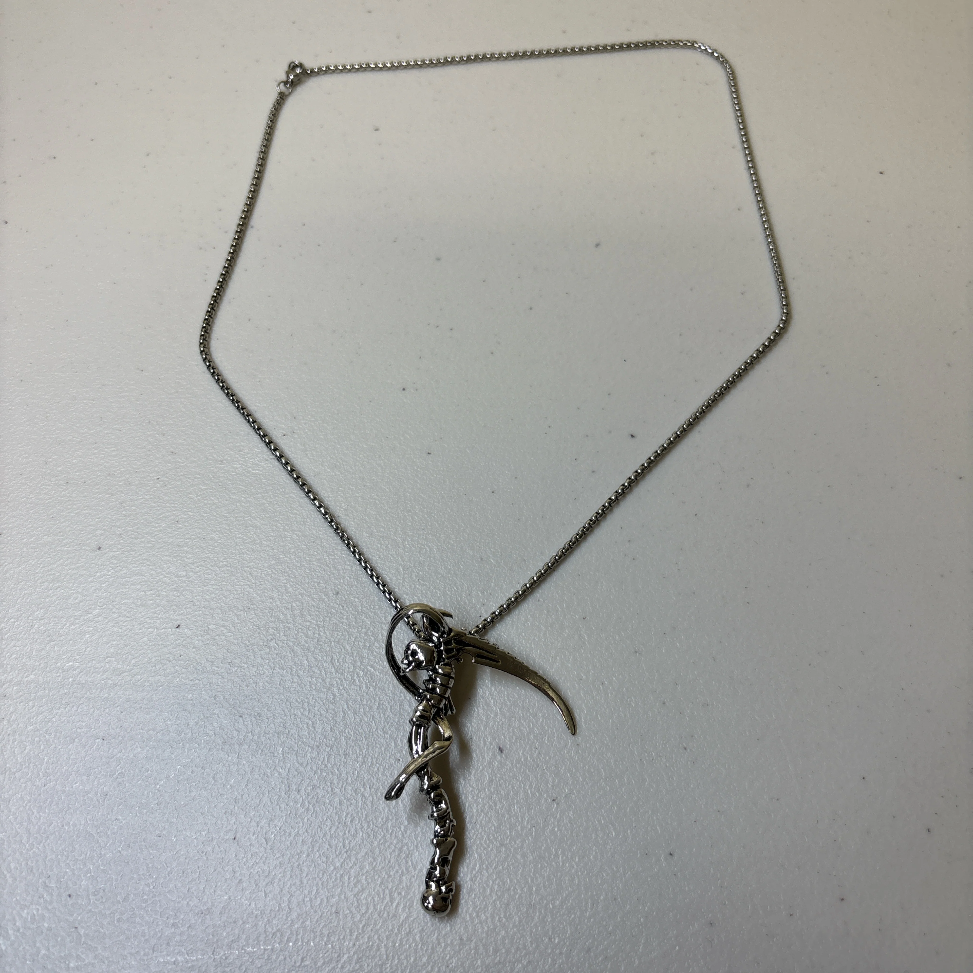 0216 - Skeleton Scythe Necklace - Image 4