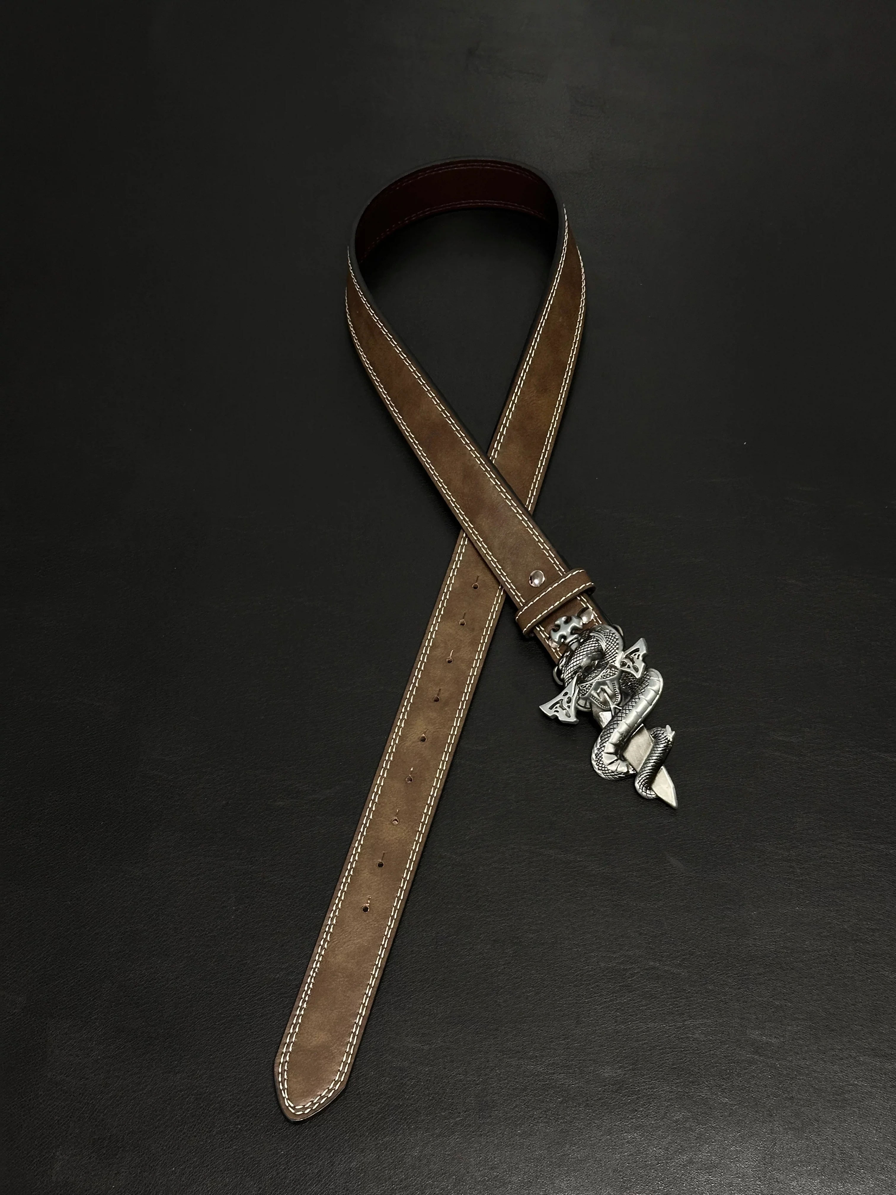 Serpent Dagger Leather Belt - Image 3