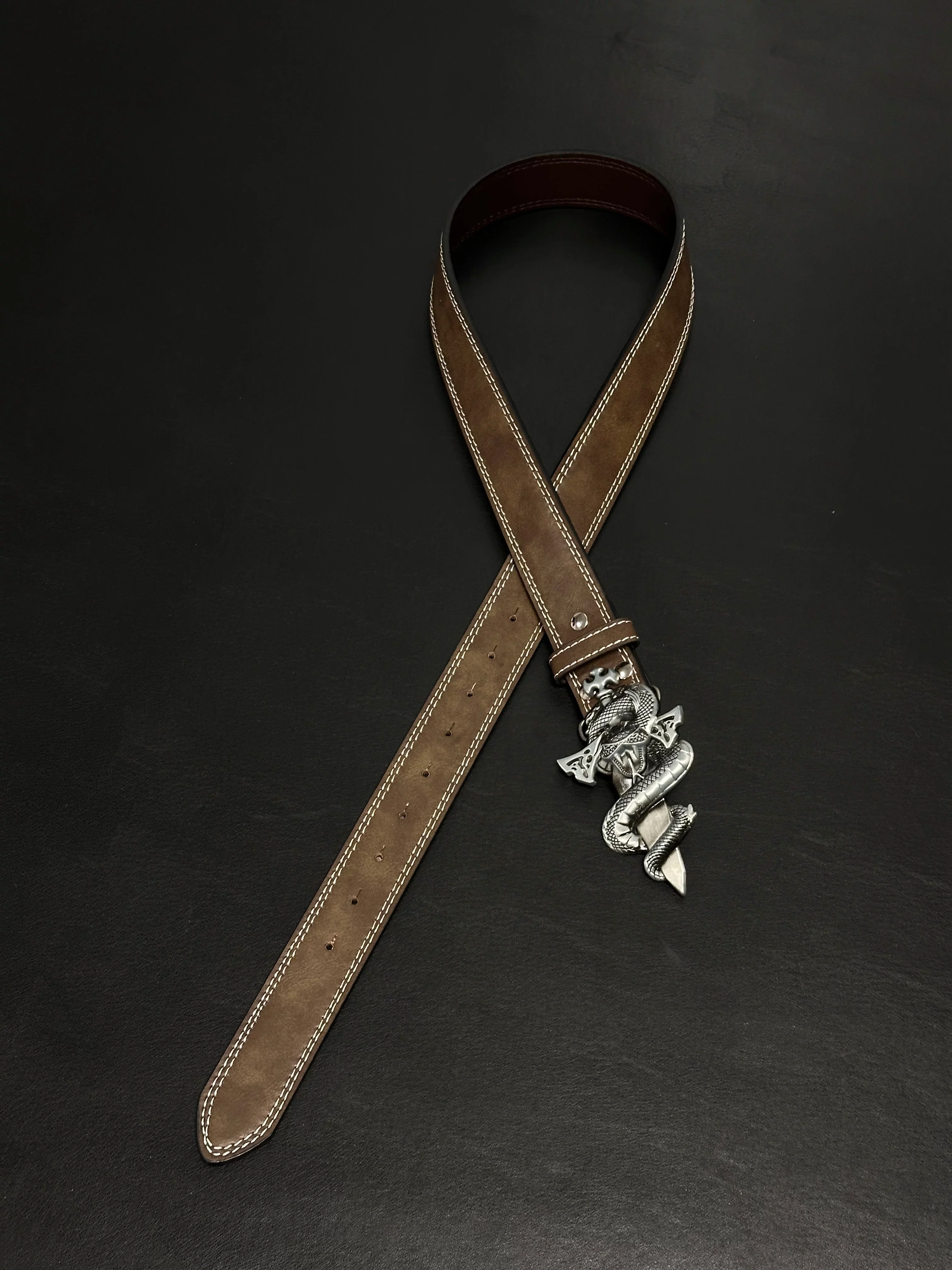 Serpent Dagger Leather Belt - Image 4