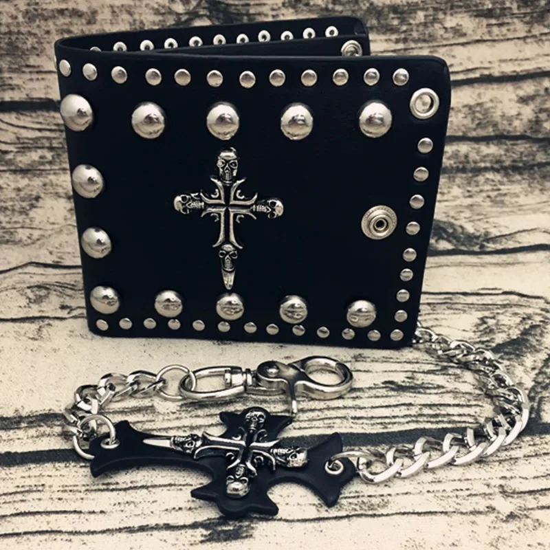 Studded Cross Skull Wallet - Image 5
