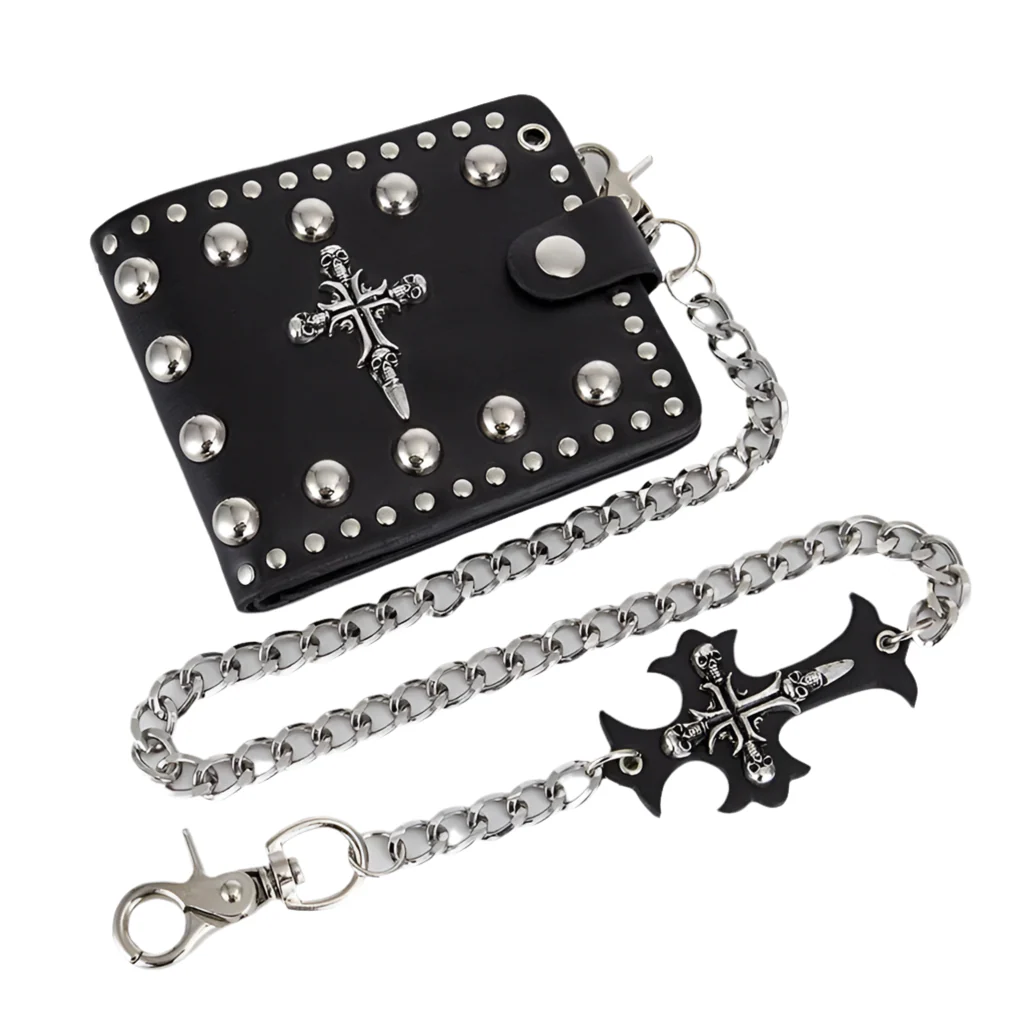 Studded Cross Skull Wallet - Image 6