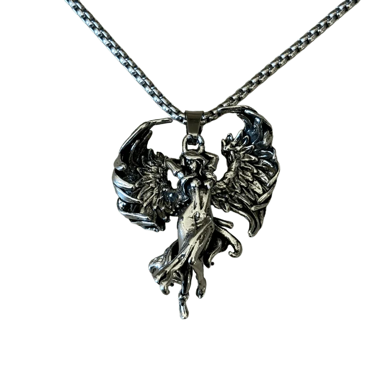 0179 - Y2K Angel Pendant Necklace