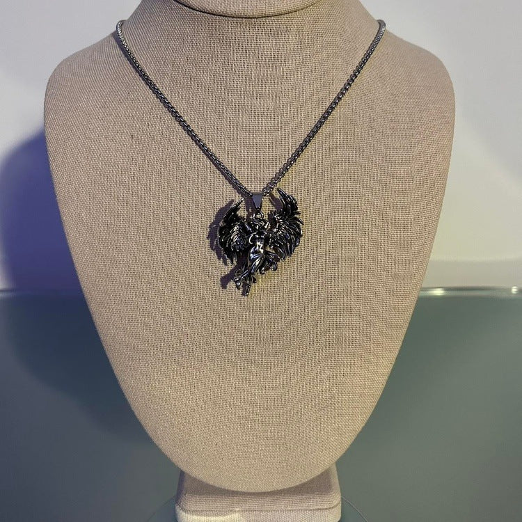 0179 - Y2K Angel Pendant Necklace - Image 4