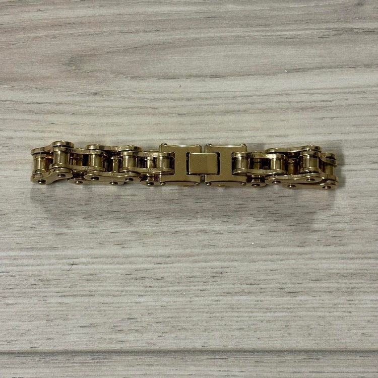 0165 - Gold Bike Chain Bracelet - Image 3