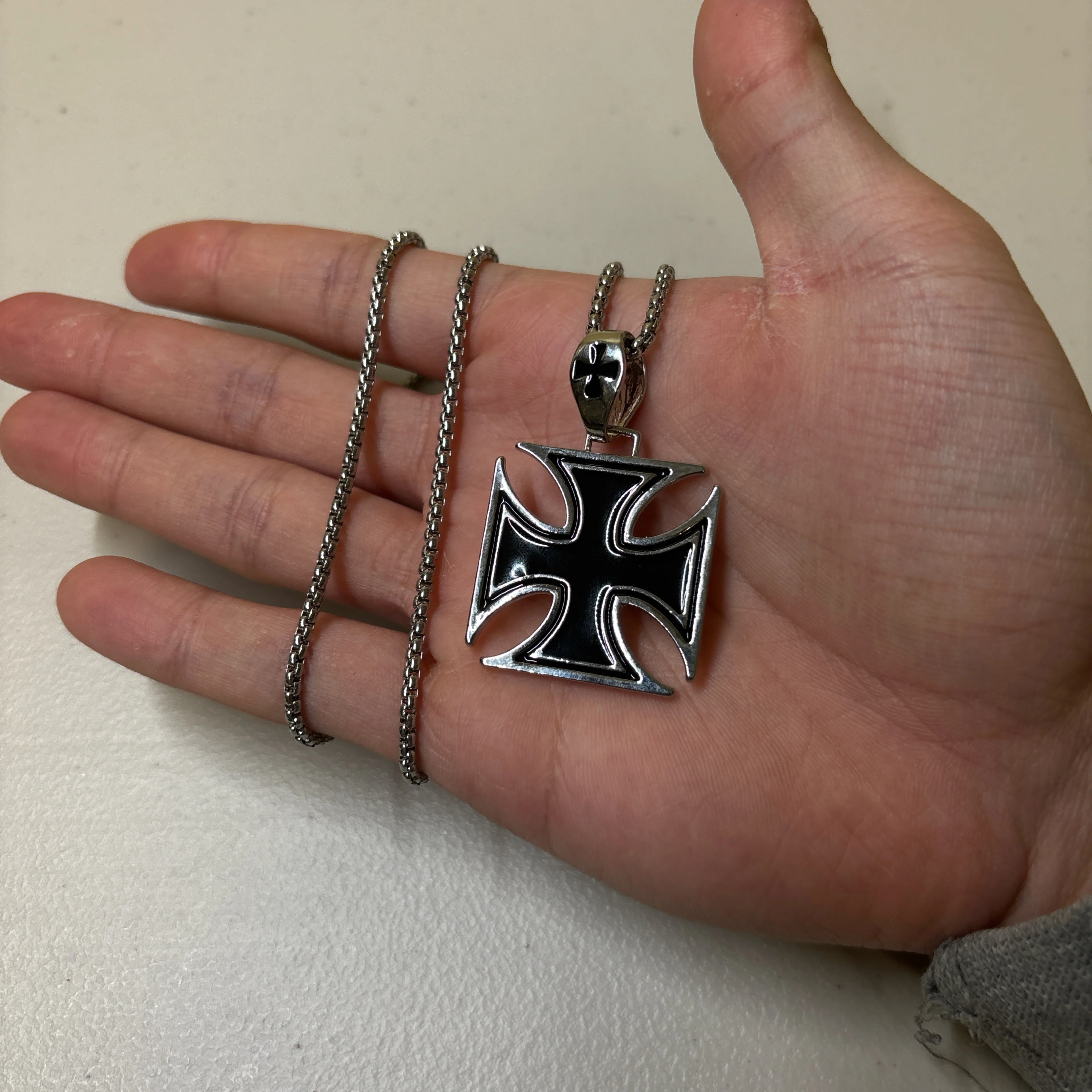 0171 - Black Cross Necklace - Image 3