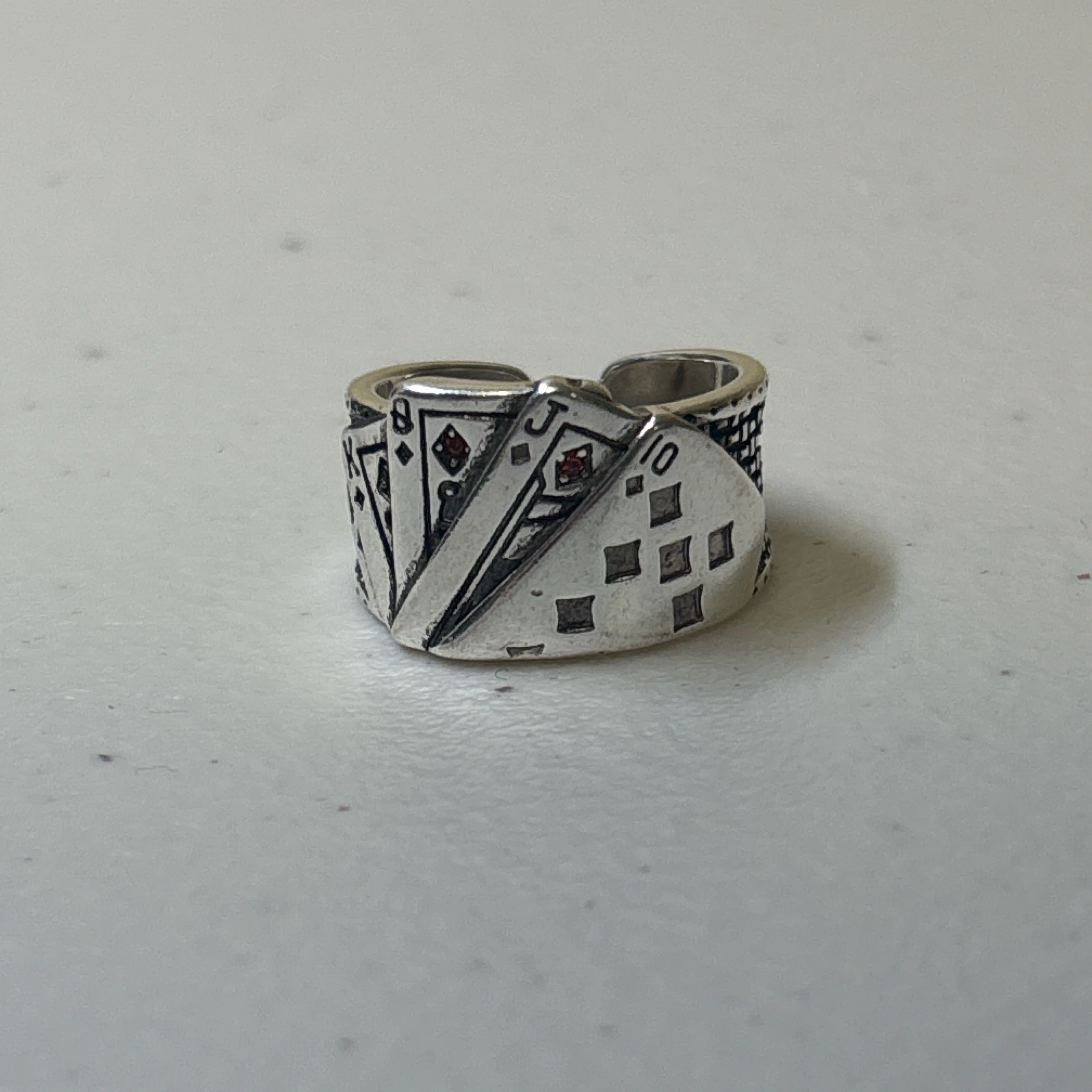 0312 - Poker Rhinestone Ring - Image 3