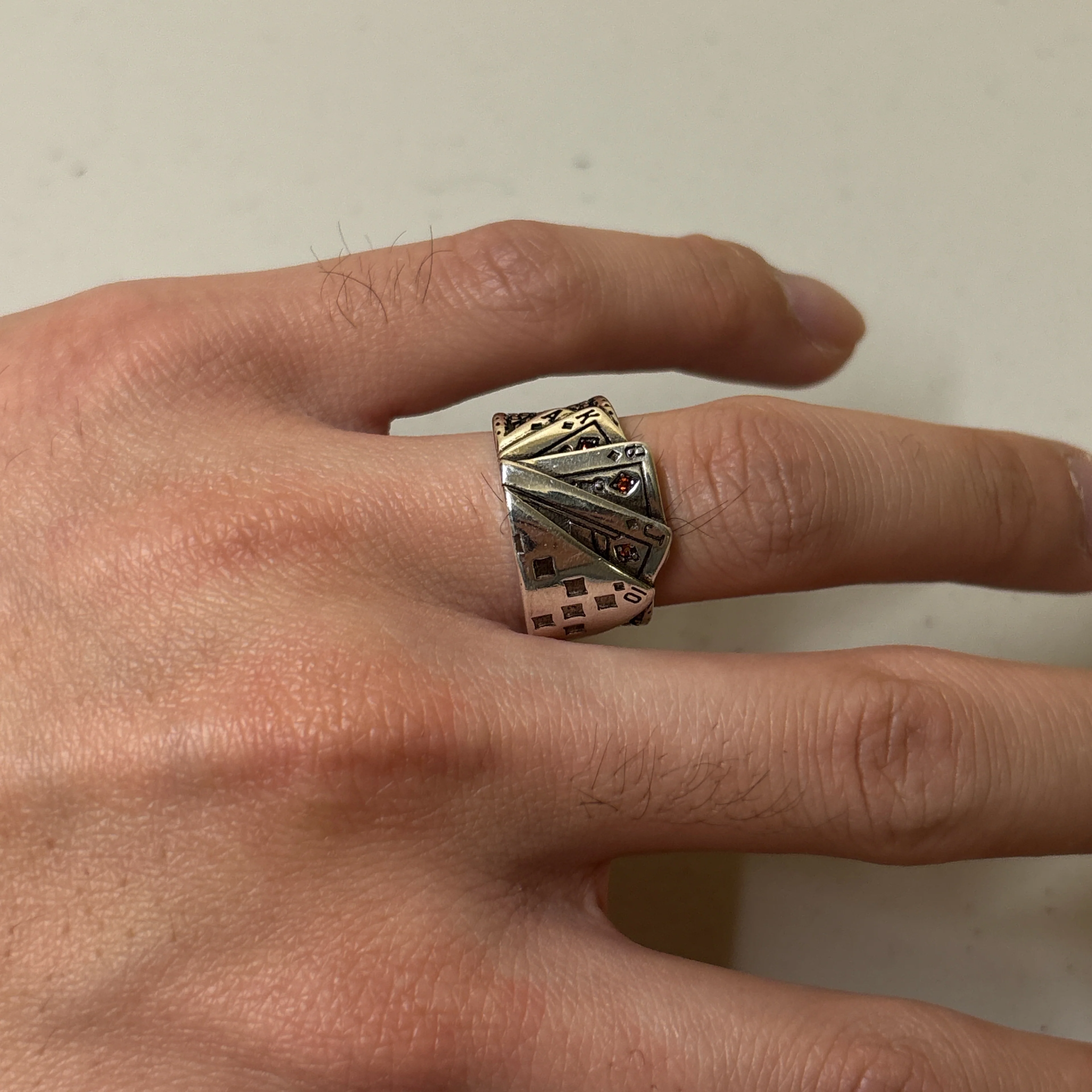 0312 - Poker Rhinestone Ring - Image 5