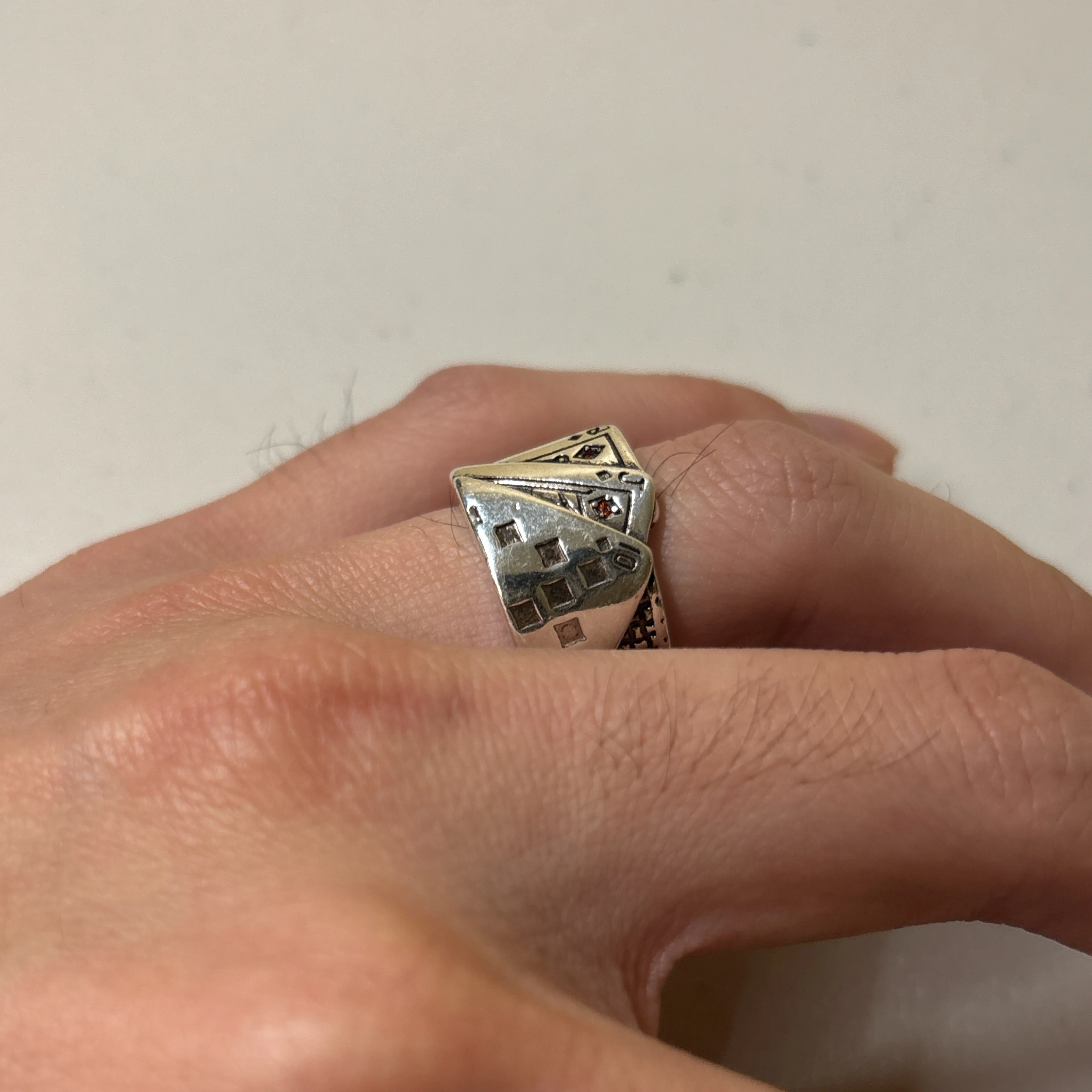 0312 - Poker Rhinestone Ring - Image 6