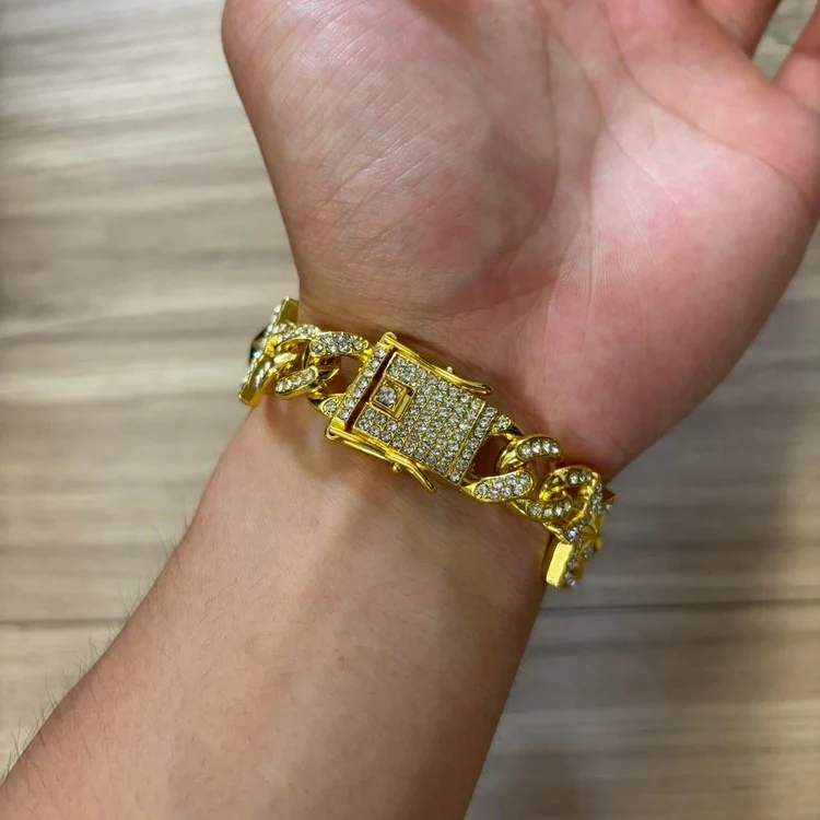 0350 - Gold Crystal Star Bracelet - Image 5